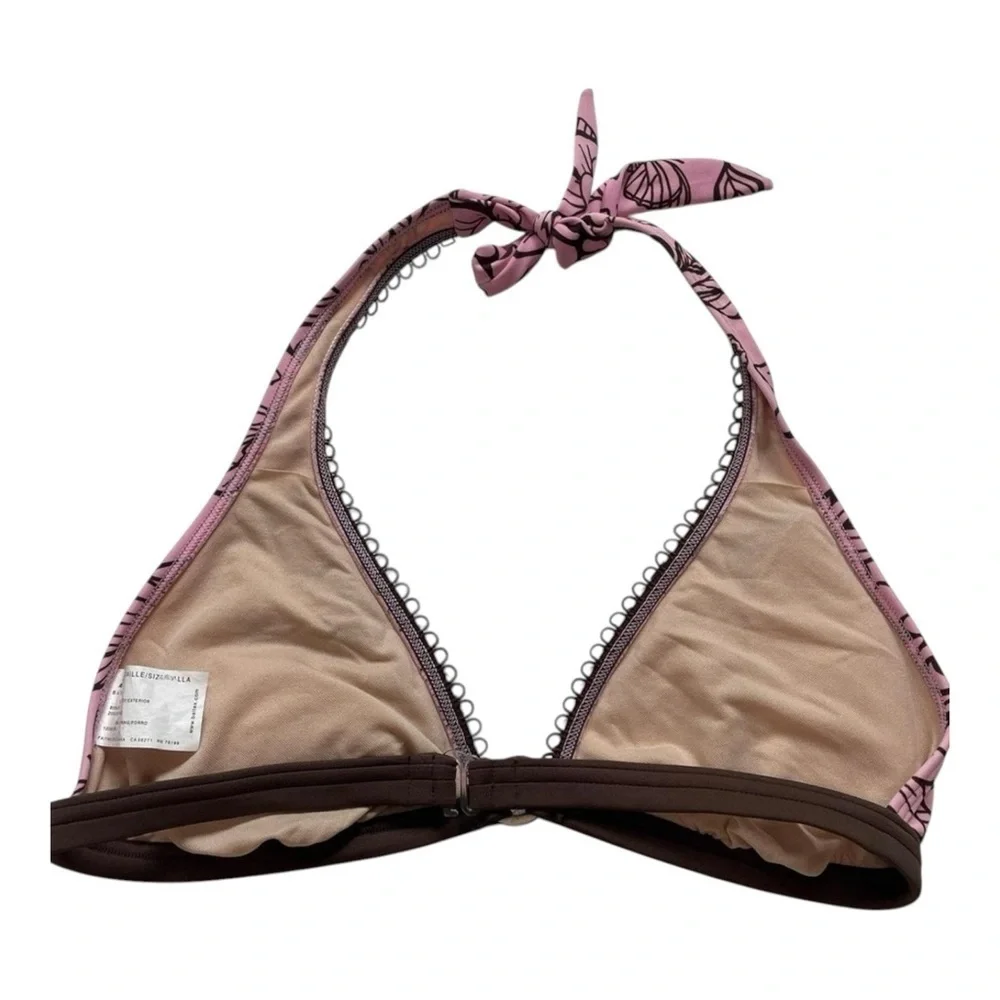 Baltex Floral Halter Bikini Top and Bottoms